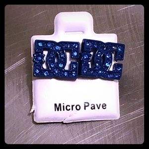 Blue DC earrings. NEW !!